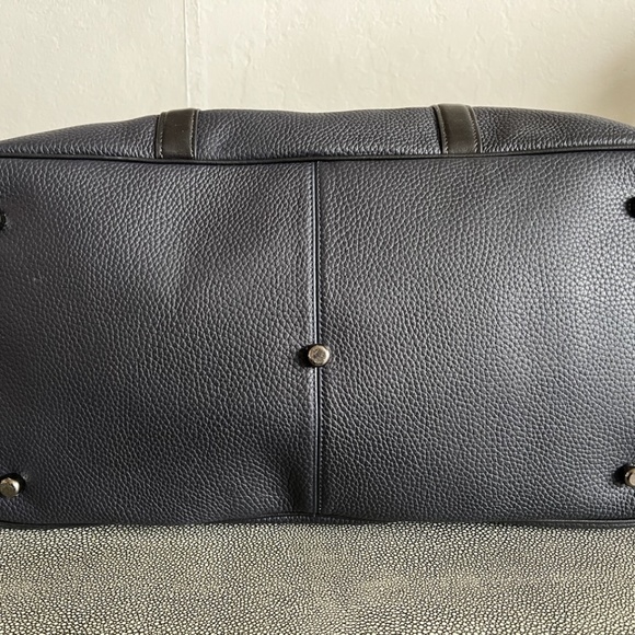 Coach Leather Navy Duffle Like New - Picture 7 of 9